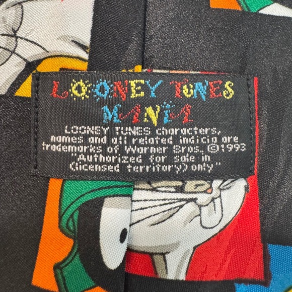 Looney Tunes Neck Tie Bugs Bunny Daffy Duck‎ Sylvester Tweety Bird 1993 - Picture 6 of 7